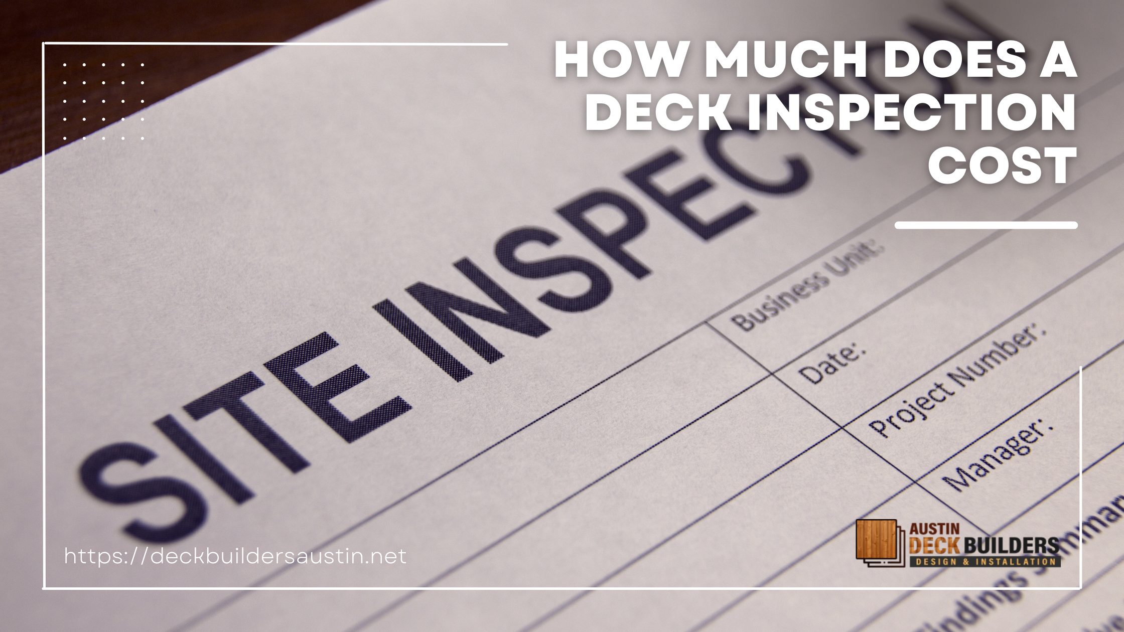 How Much Does a Deck Inspection Cost
